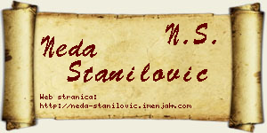 Neda Stanilović vizit kartica
